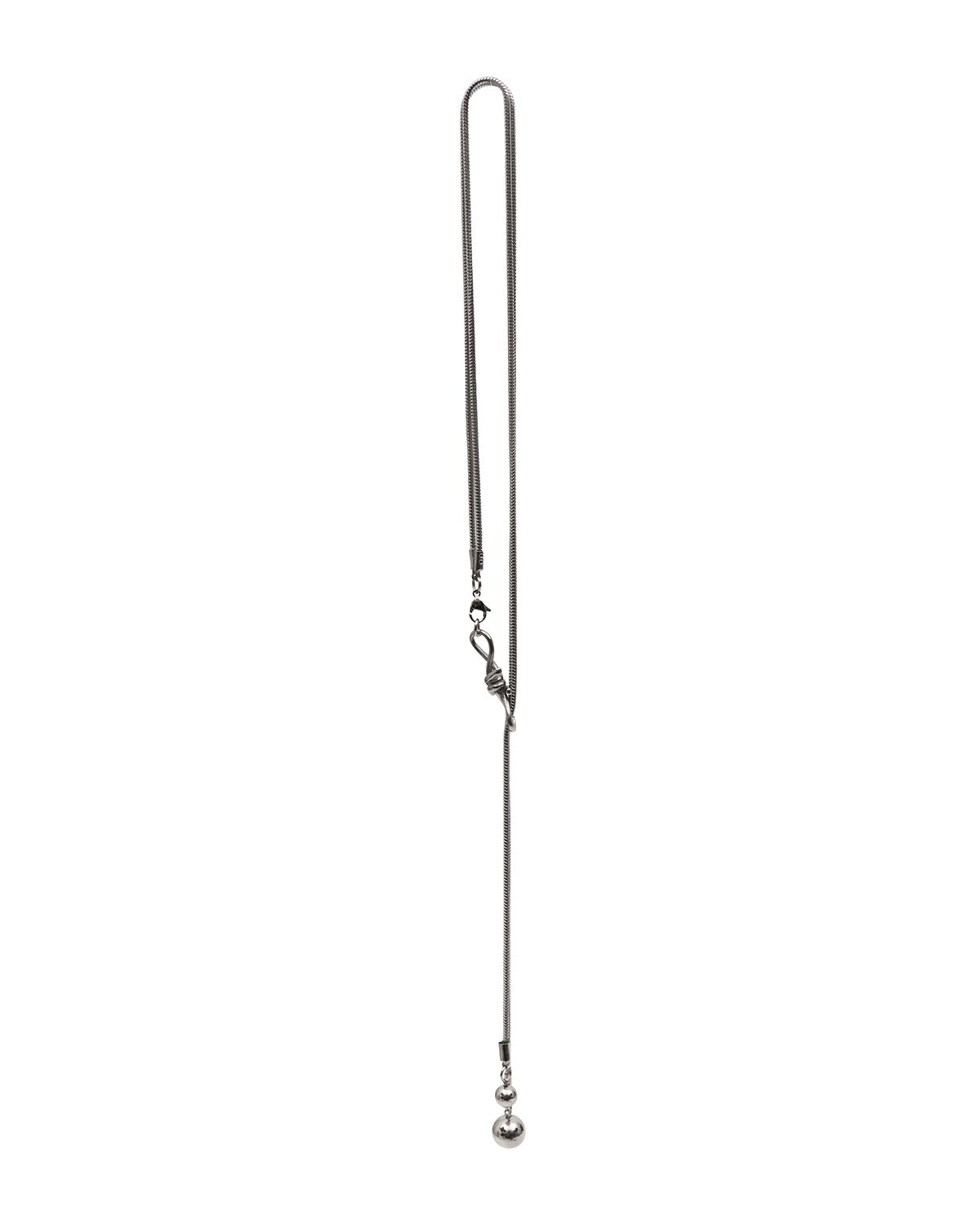 루루(RURU) LOOF TIE NECKLACE [SILVER]