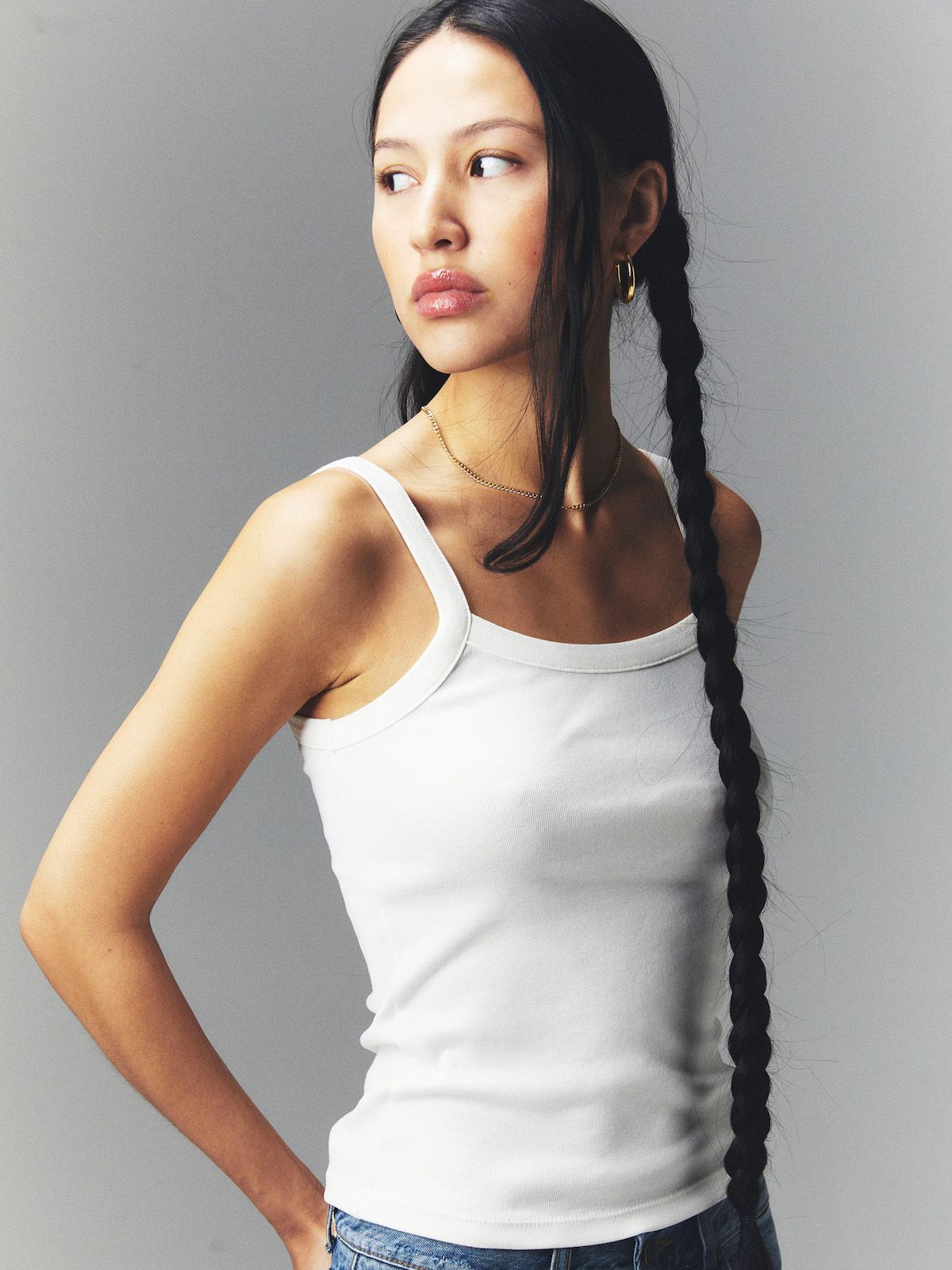 MUSINSA | GLOWNY G CLASSIC TANK (WHITE)