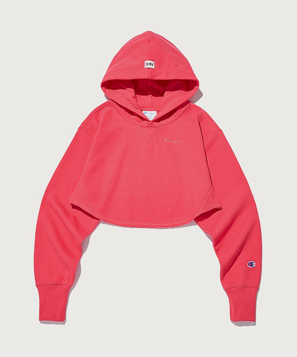 챔피온(CHAMPION) 여성 리버스위브 100 크롭 후드 티셔츠 Normal Red