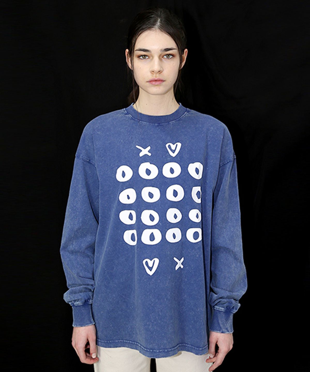 데미지니모닉(DAMAGE MNEMONIC) 워싱 블루 티셔츠_Washing Blue TS