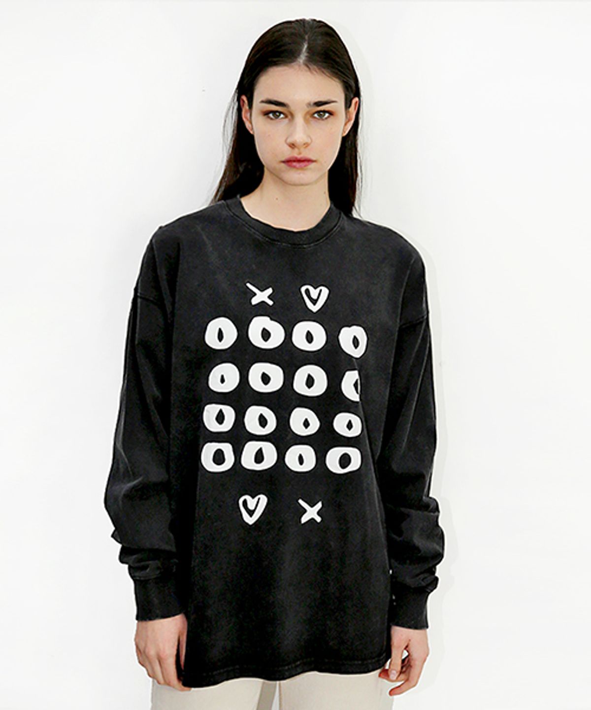 데미지니모닉(DAMAGE MNEMONIC) 워싱 블랙 티셔츠_Washing Black TS