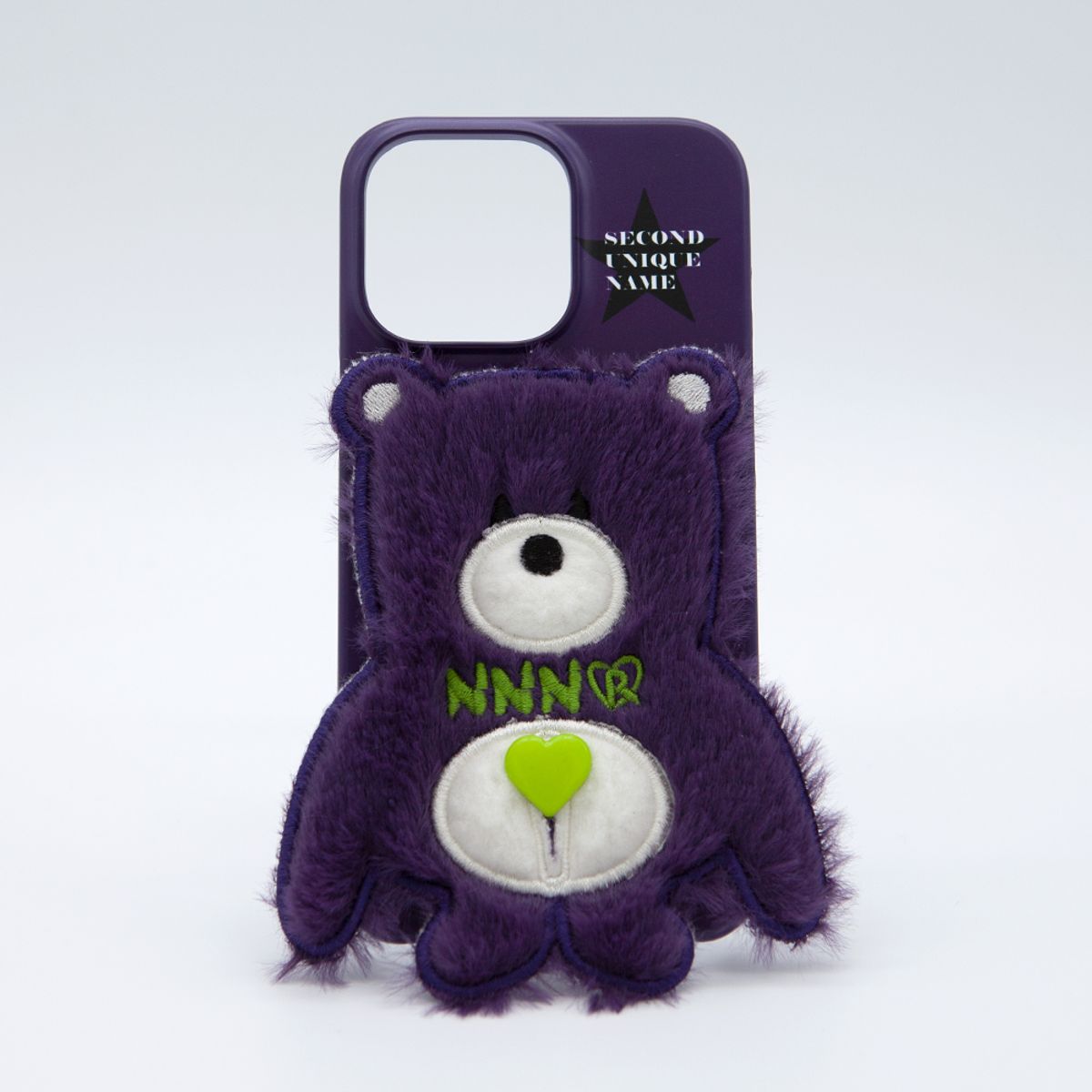 세컨드유니크네임(SECOND UNIQUE NAME) SUN CASE PATCH STAR FUR BEAR GRAPE