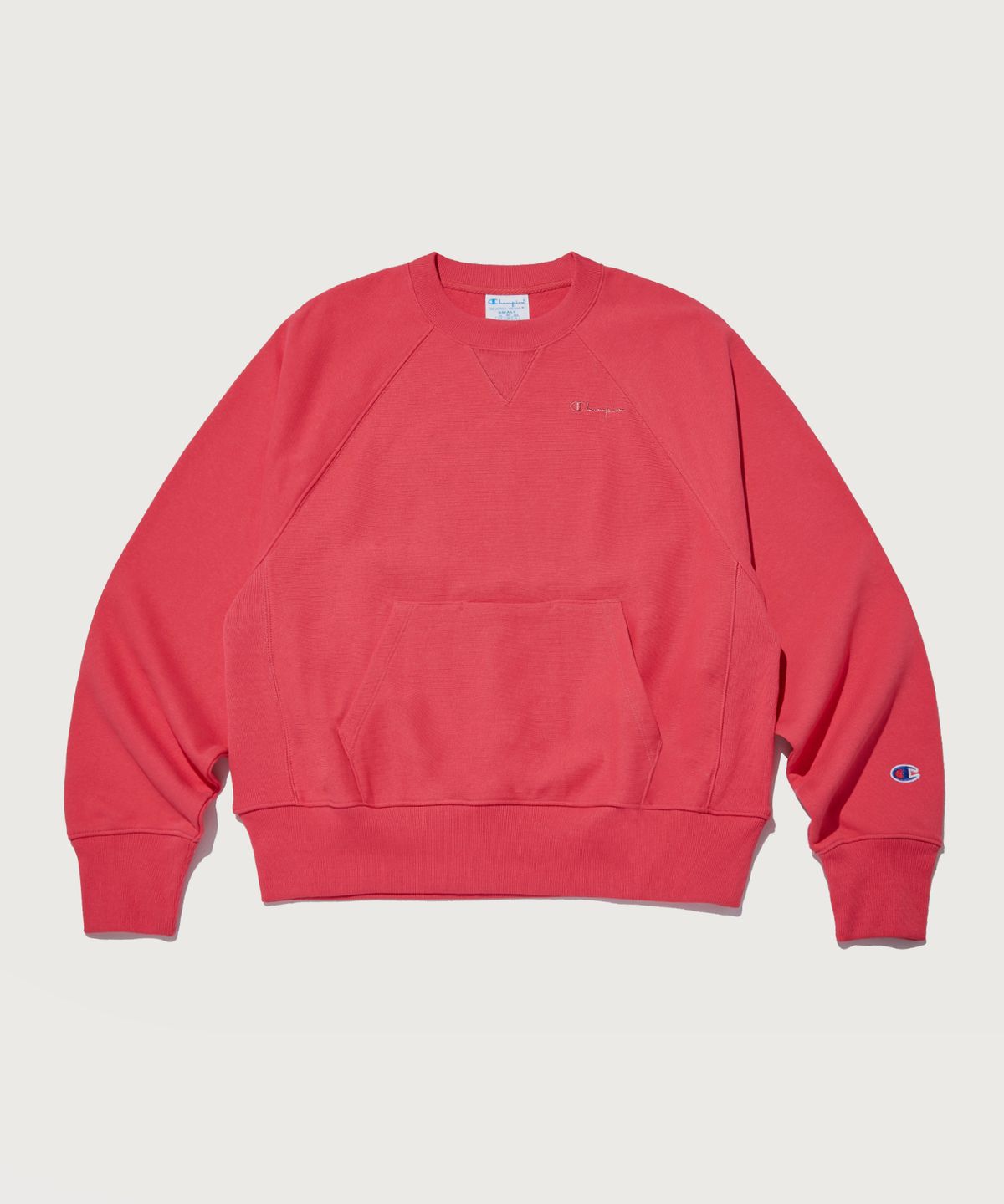 챔피온(CHAMPION) 여성 리버스위브 프렌치테리 포켓 스웨트셔츠 Normal Red