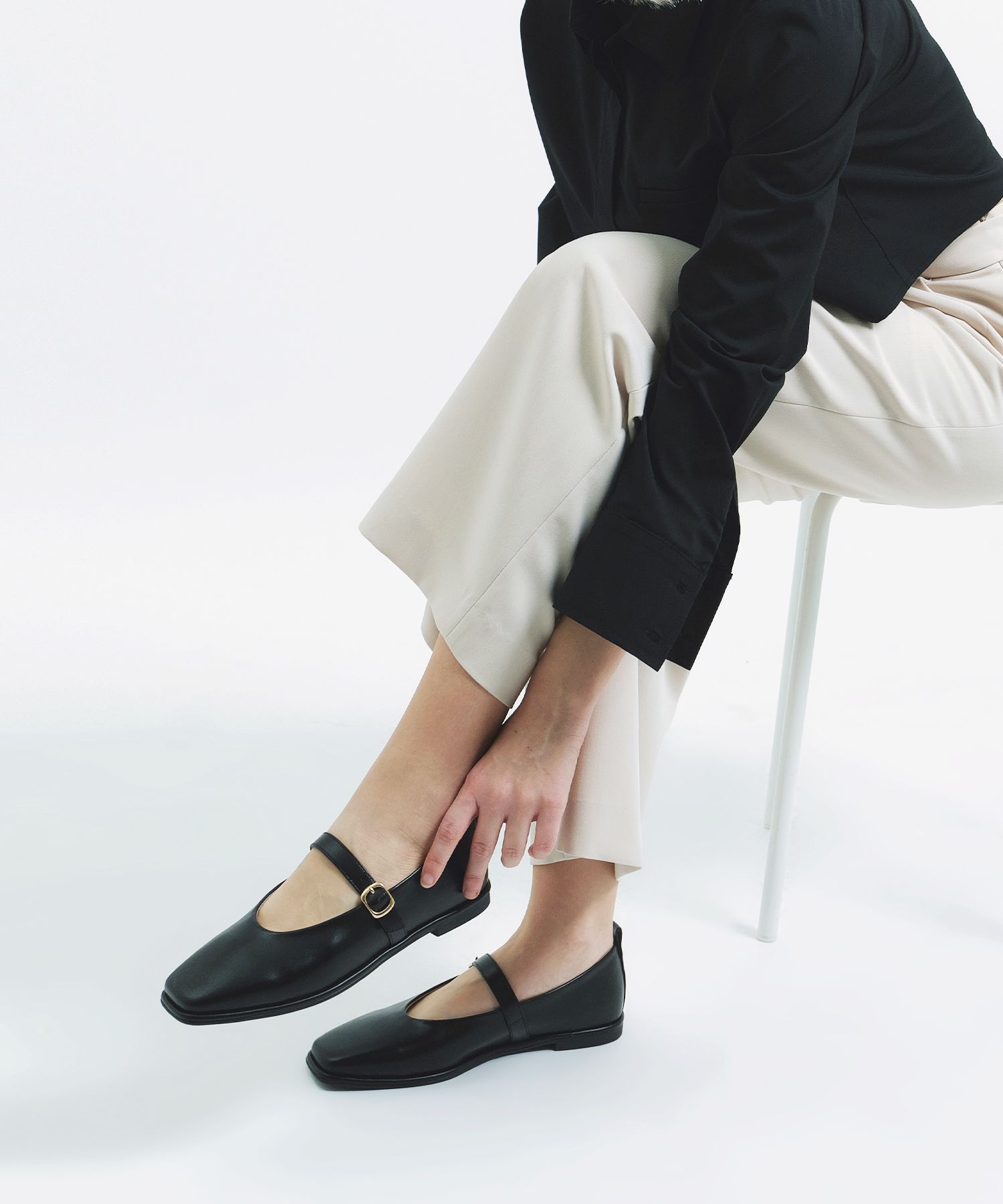 ドレスシューズ・革靴・ビジネスシューズ ^SALT&CHOCOLATE^ Square Toe Mary Jane Strap Flat 412315003 1 MUSINSA | SALT AND CHOCOLATE Square Toe Mary Jane Strap Flat