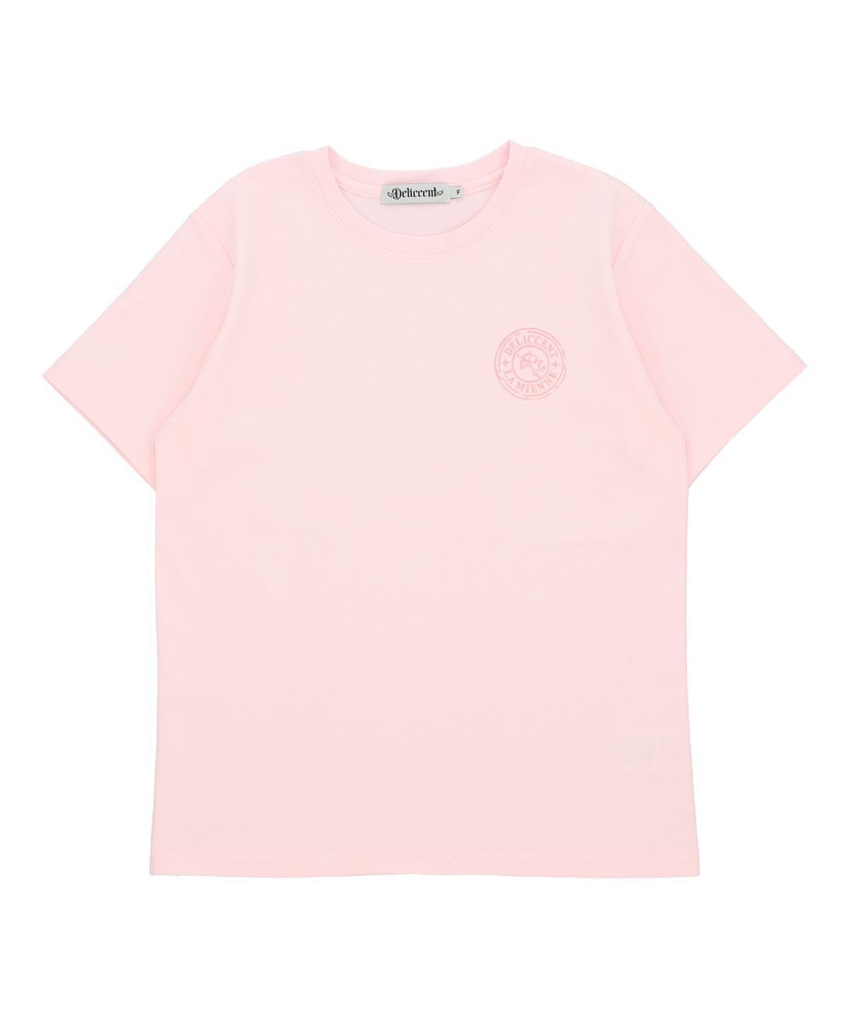 델리센트(DELICCENT) 양면 싱글 베이직 반팔티셔츠 [PINK]