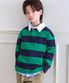 스트라이프 럭비 셔츠 [네이비/그린]