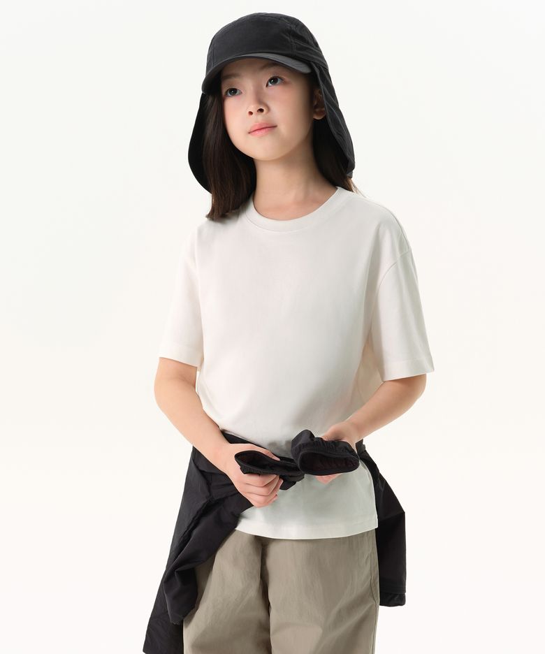 [쿨탠다드] 릴렉스드 크루 넥 티셔츠 [크림]