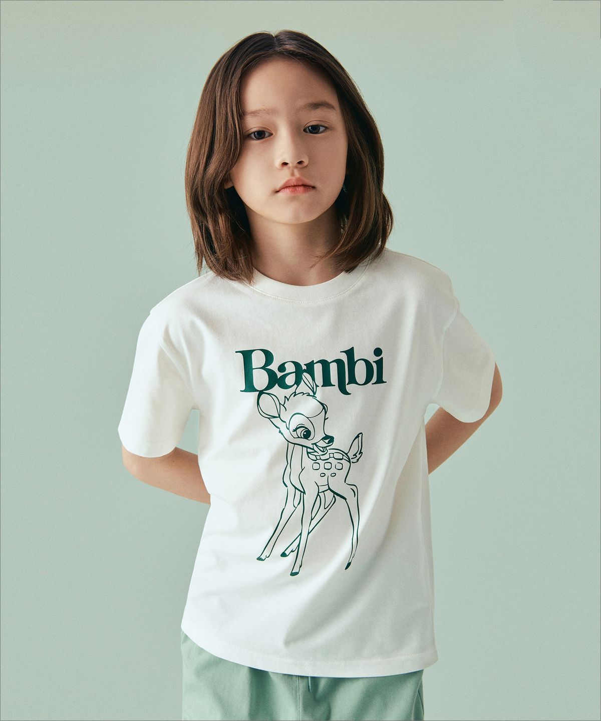 무신사 스탠다드 키즈(MUSINSA STANDARD KIDS) 밤비_릴렉스드 티셔츠 [화이트]