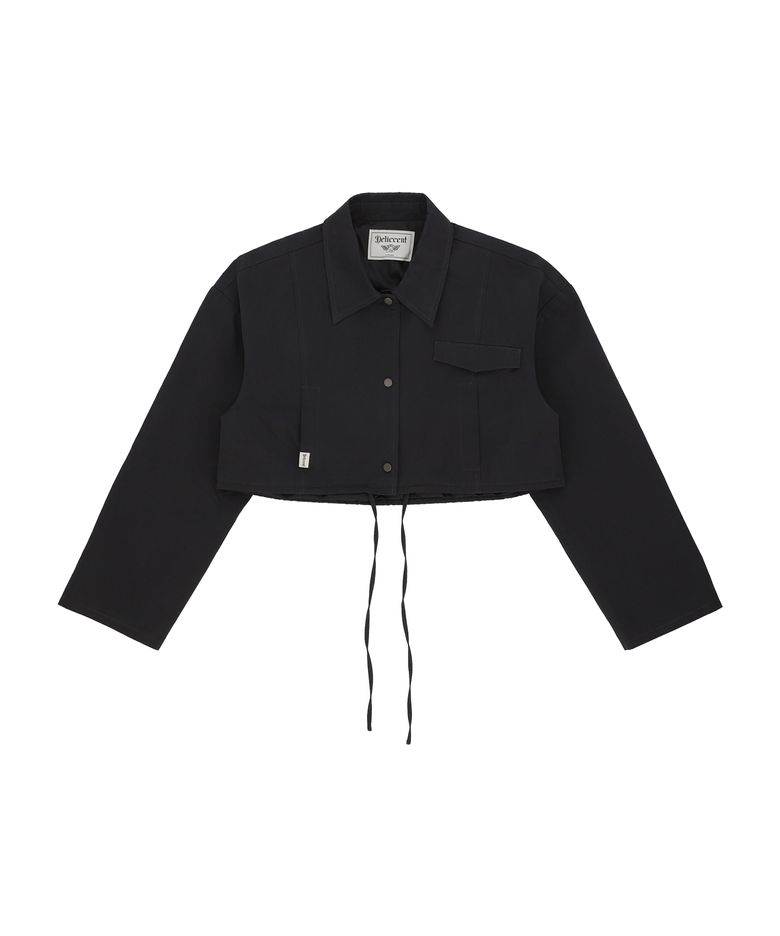 크롭 셔츠형 점퍼 [NAVY]