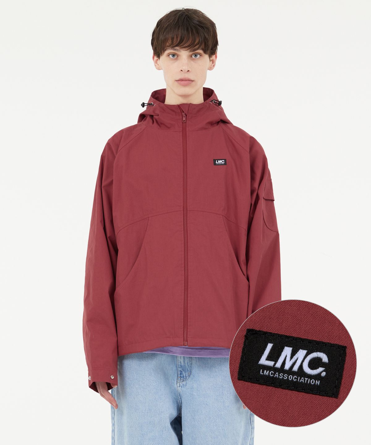 엘엠씨(LMC) CURVED WINDBREAKER JACKET red