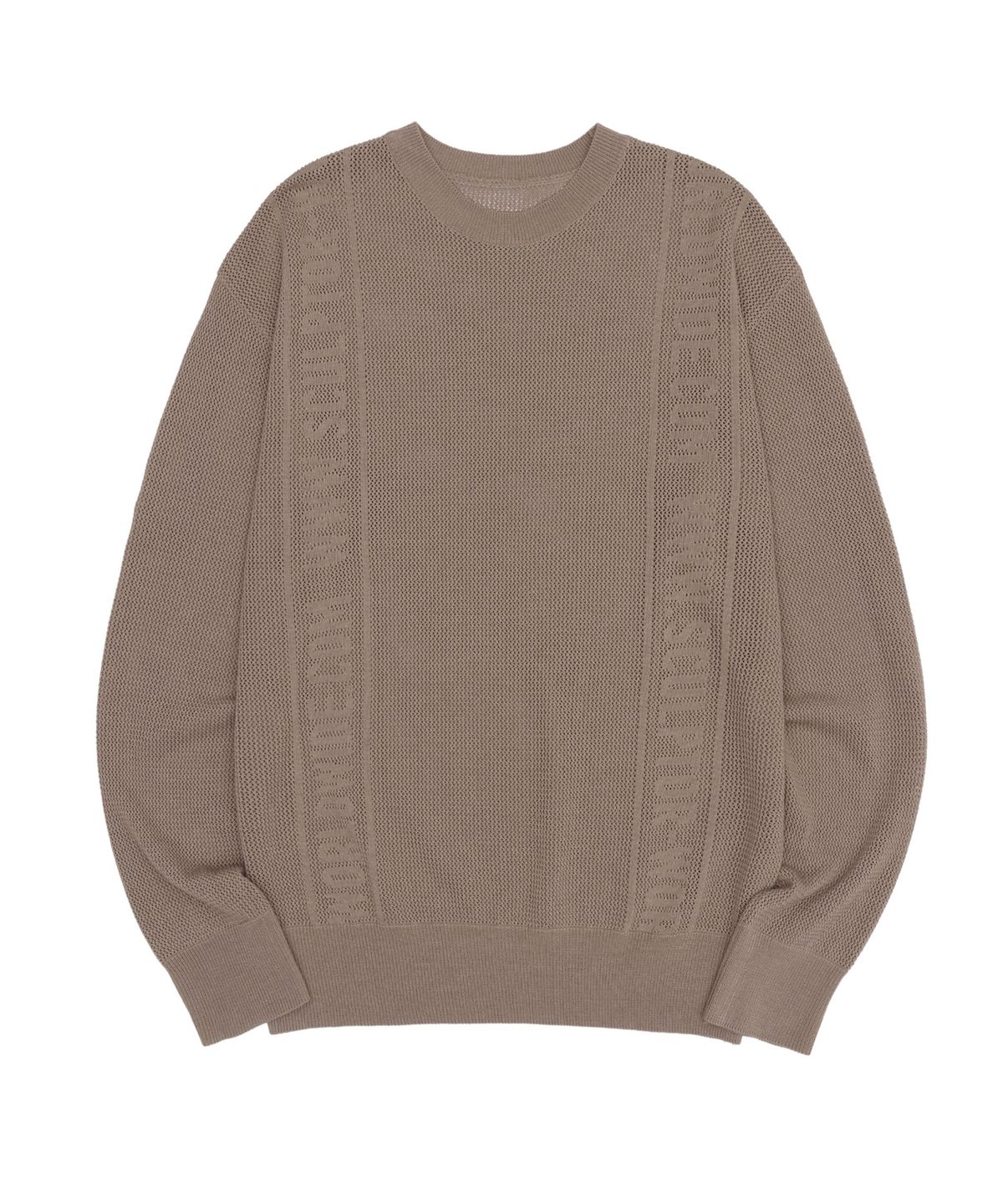 스컬프터(SCULPTOR) Striped Mesh Sweater Toast