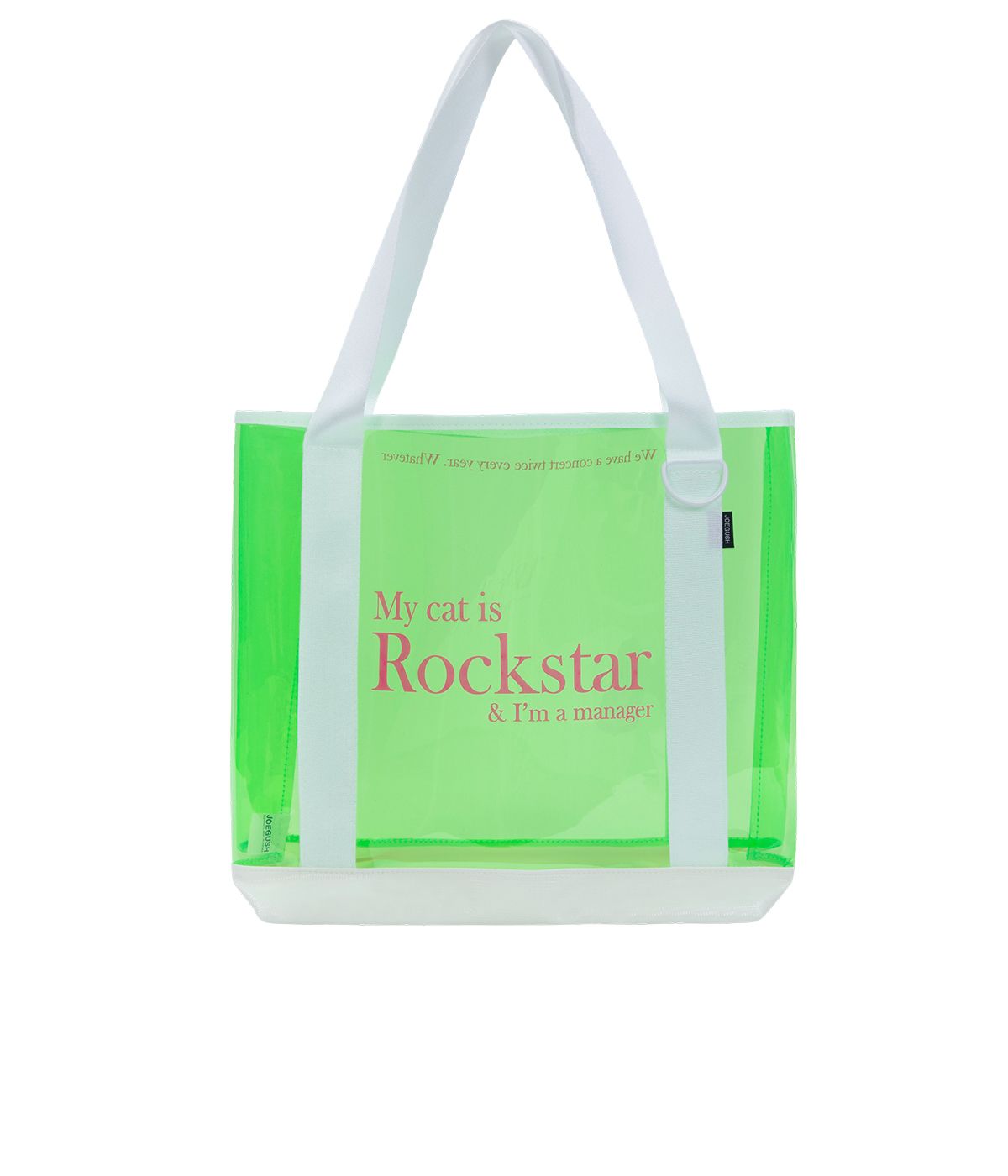 조거쉬(JOEGUSH) Rockstar pvc tote bag (Green/Pink)