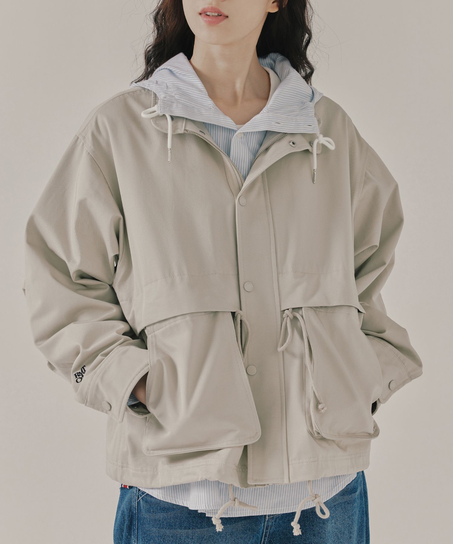 [ROMANTIC CROWN]★SQUARE POCKET FIELD JACKET MUSINSA | ROMANTIC CROWN Square Pocket Field Jacket_Gray