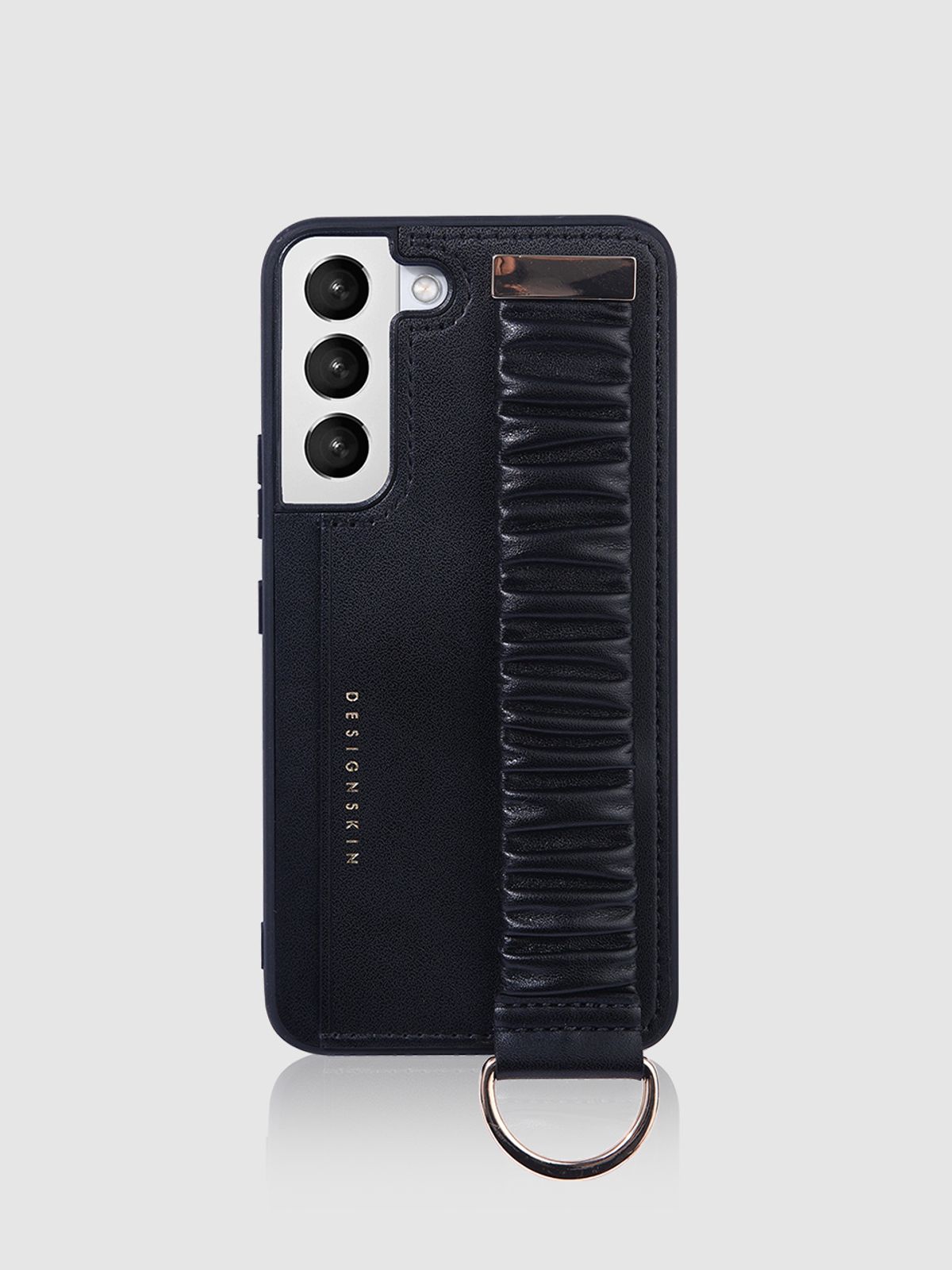 디자인스킨(DESIGNSKIN) 갤럭시 S26/25/24/23  플러스/울트라 스크런치 밴딩 스트랩 케이스-블랙