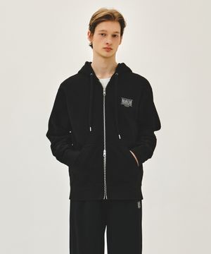 CLASSIC LOGO HOODIE ZIPUP black