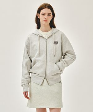 CLASSIC LOGO HOODIE ZIPUP oatmeal