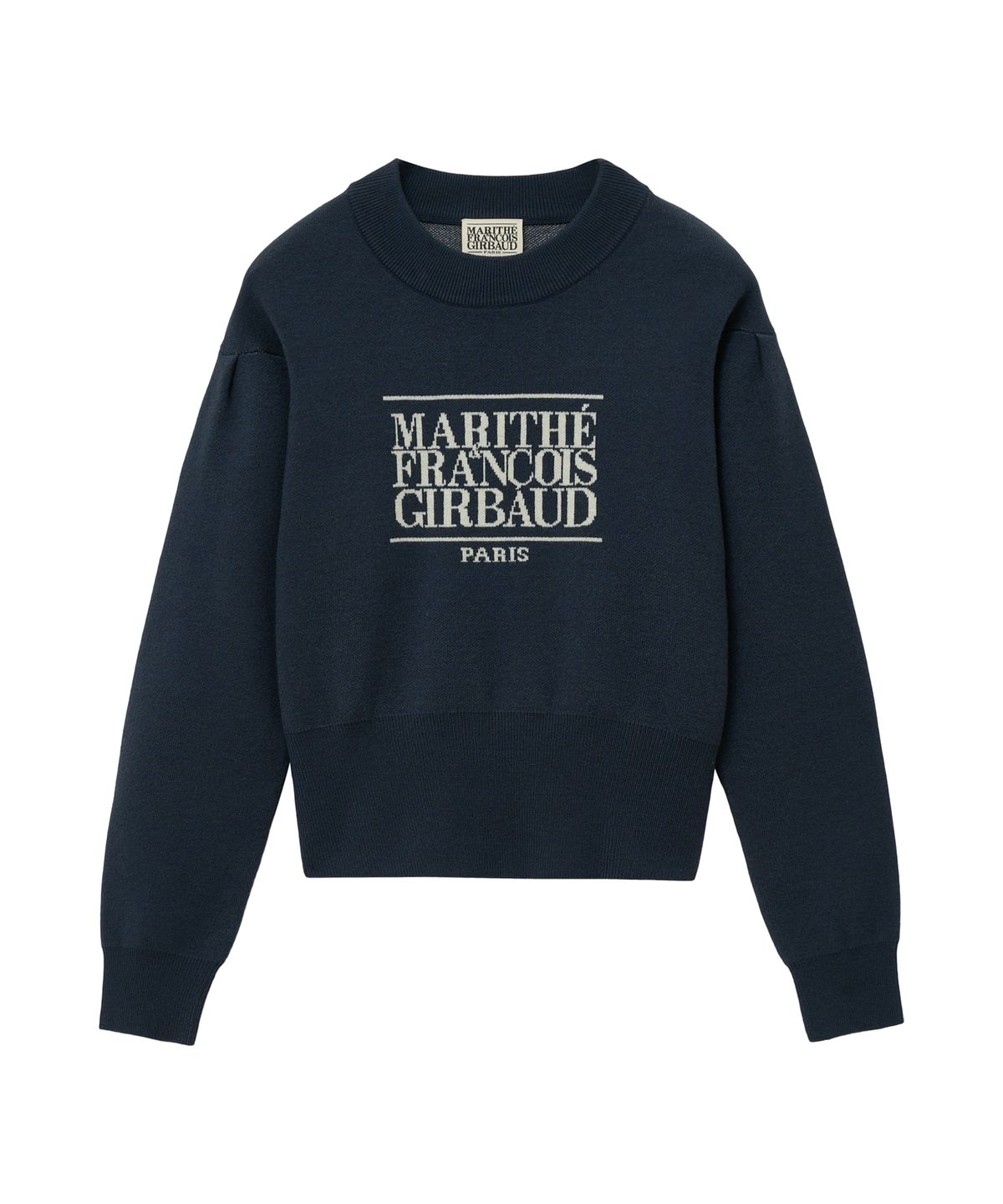 마리떼 프랑소와 저버(MARITHÉ + FRANҪOIS GIRBAUD) W CLASSIC LOGO CROP KNIT navy