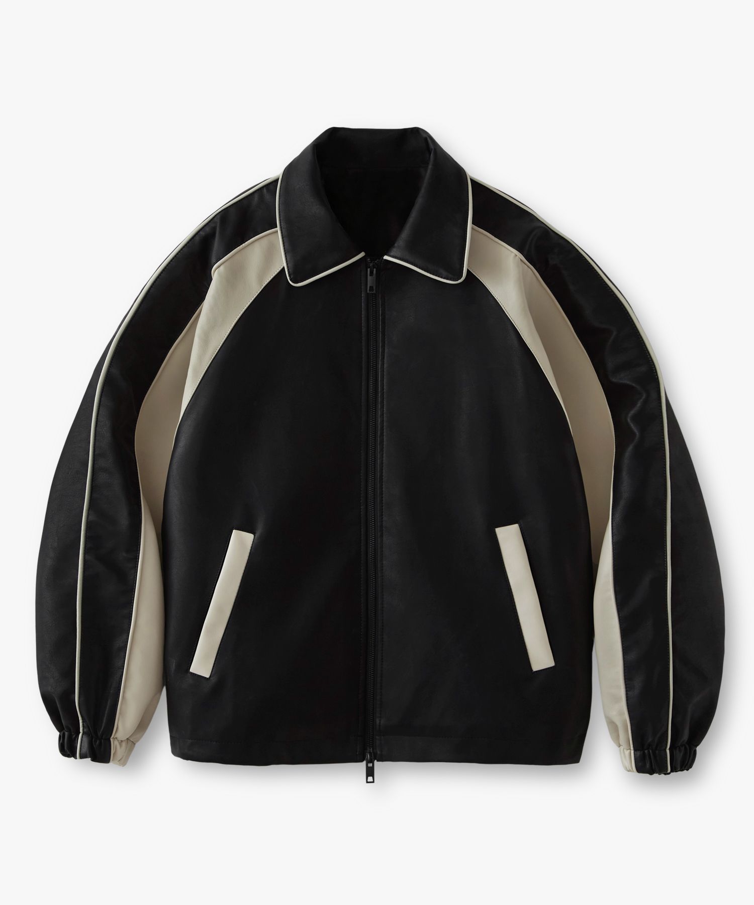 Buffing leather piping blouson 再販なし】ORO Buffing leather