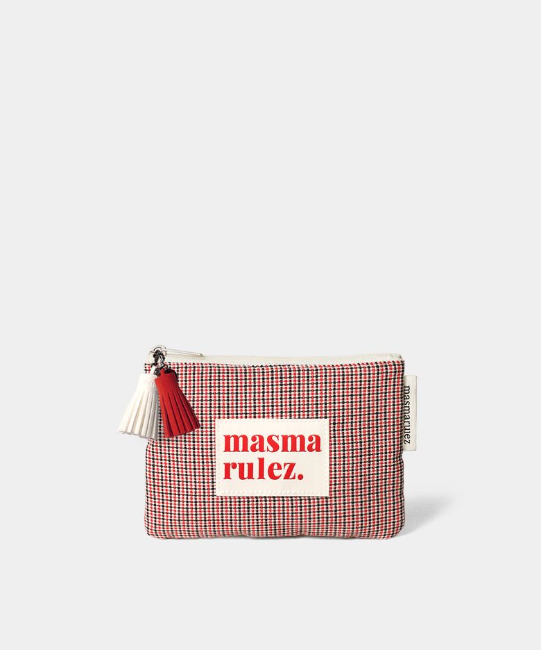 Basic pouch _ 타이니체크 Red