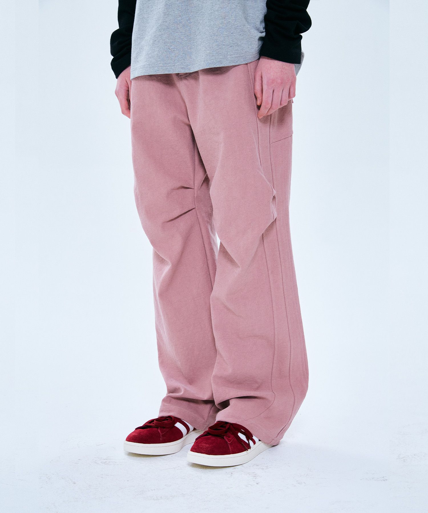 MUSINSA | THE COLDEST MOMENT TCM slit tuck chino pants (pink)