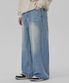 이지 와이드 데님 팬츠 빈티지 라이트블루