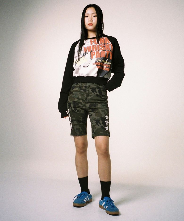 W WHISKY PARTY SWEATSHIRT BLACK(CV2DSFM463A)