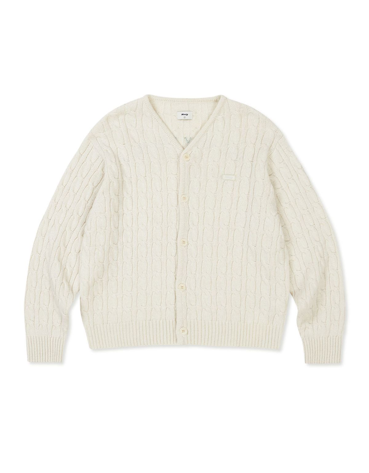 엠엠엘지(MMLG) [Mmlg] CPC CABLE CARDIGAN (IVORY)