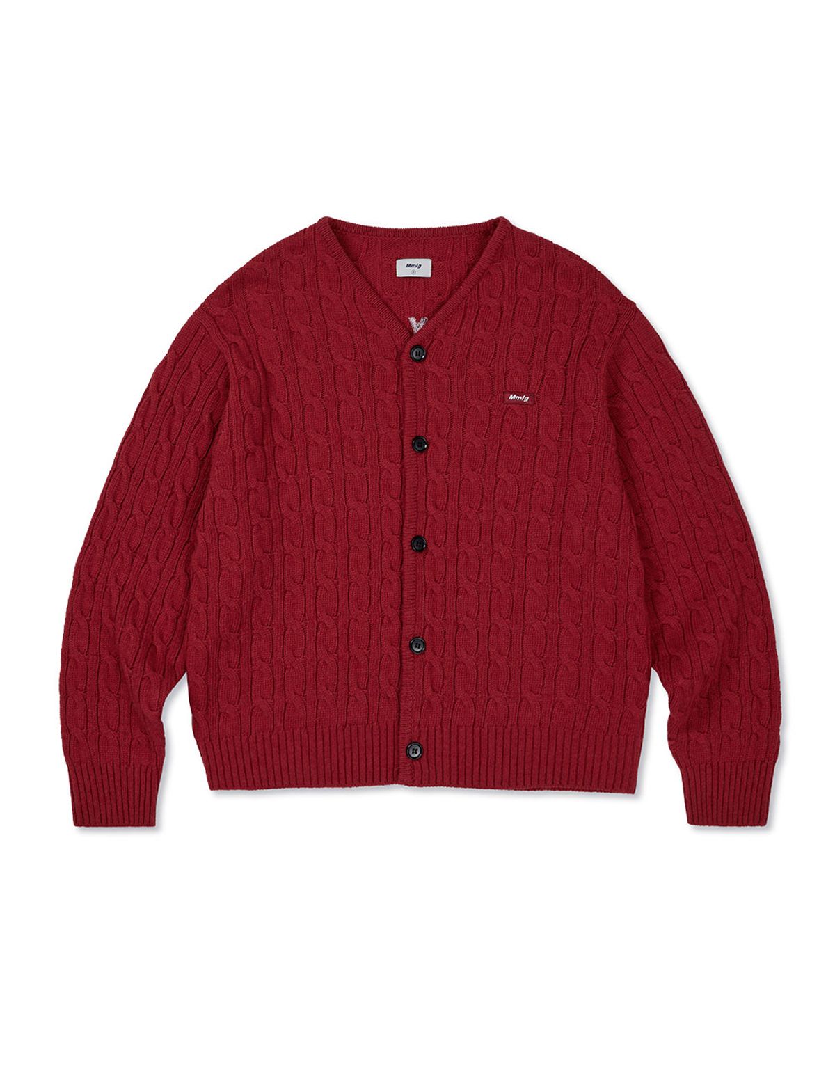 엠엠엘지(MMLG) [Mmlg] CPC CABLE CARDIGAN (RED)