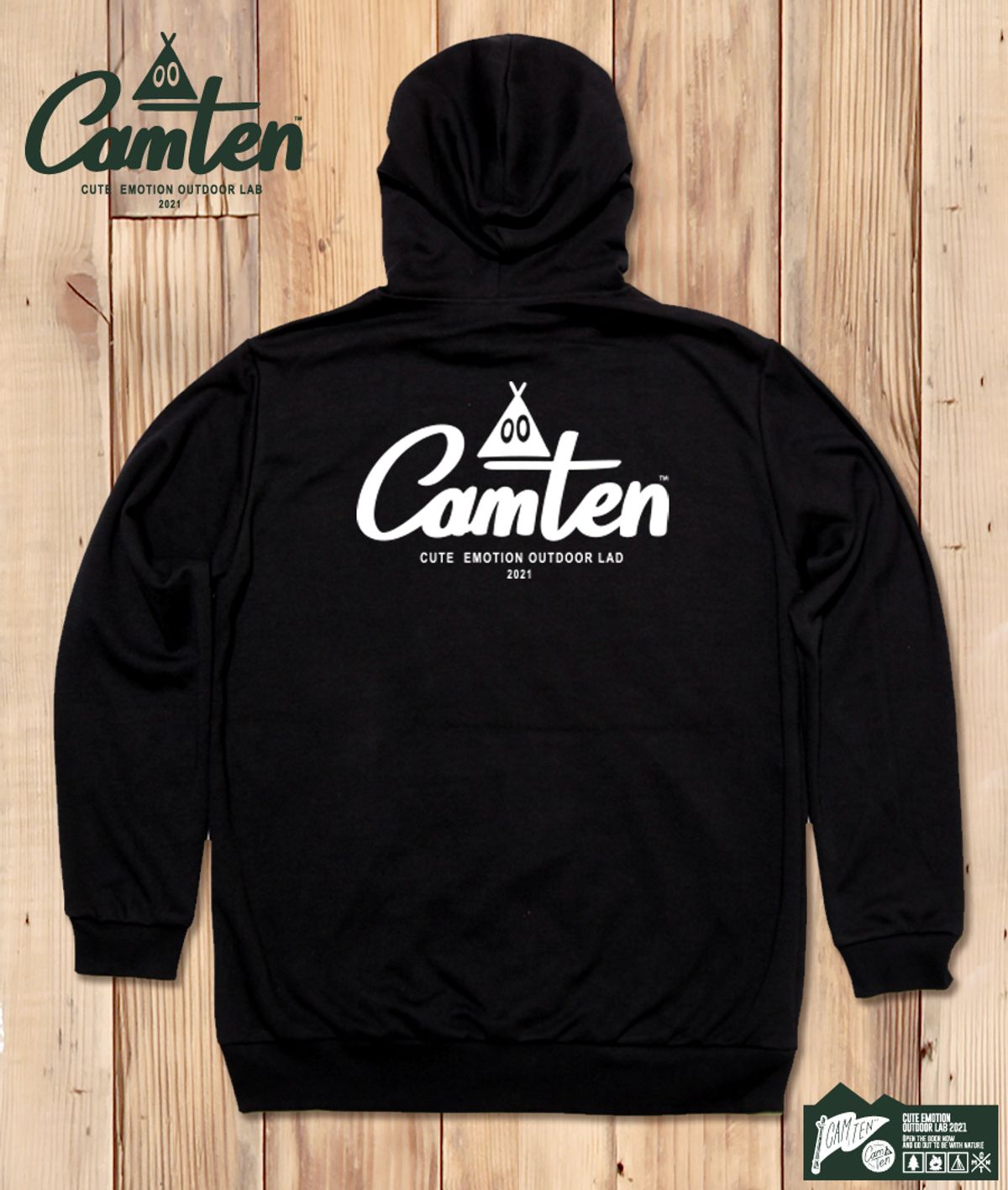 돌돌(DOLDOL) Camten-hoody-07 감성 캠핑 브랜드 캠텐 캐릭터 그래픽 후드티 후드 후디