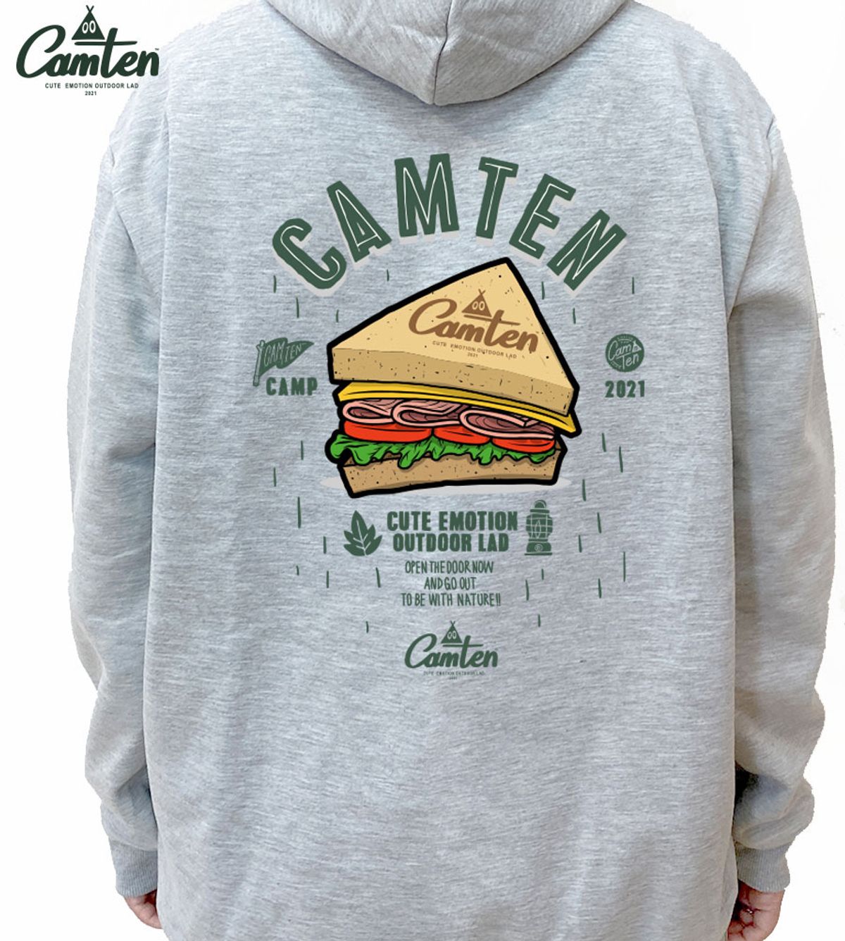 돌돌(DOLDOL) Camten-hoody-08 감성 캠핑 브랜드 캠텐 캐릭터 그래픽 후드티 후드 후디