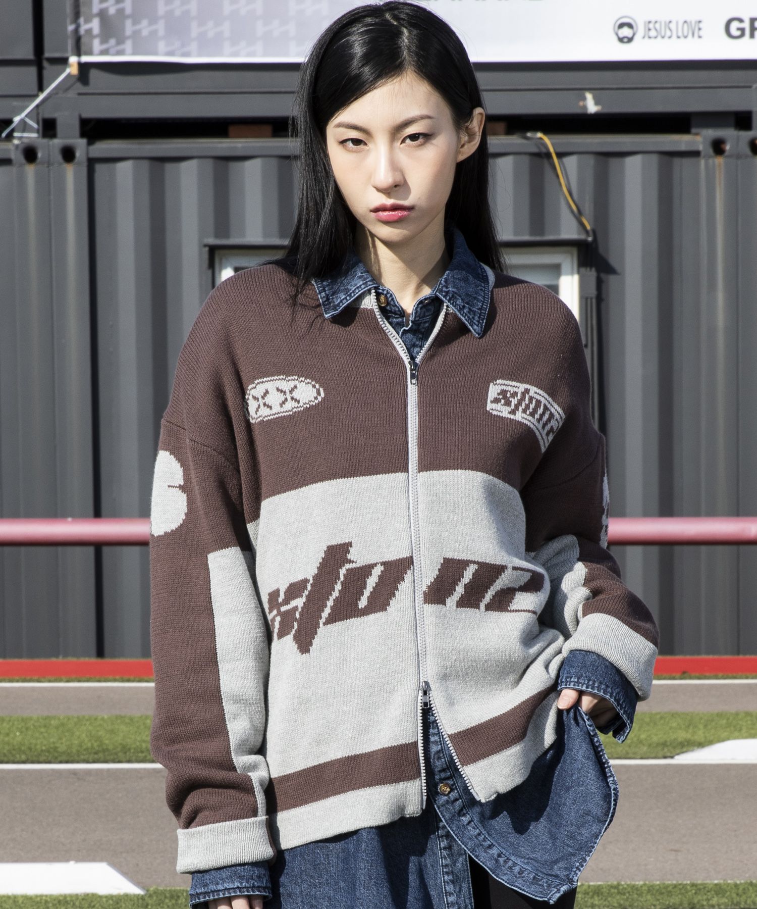 MUSINSA公式 | XTONZ XTK044 ロイスタン レーシング ニット ジップ