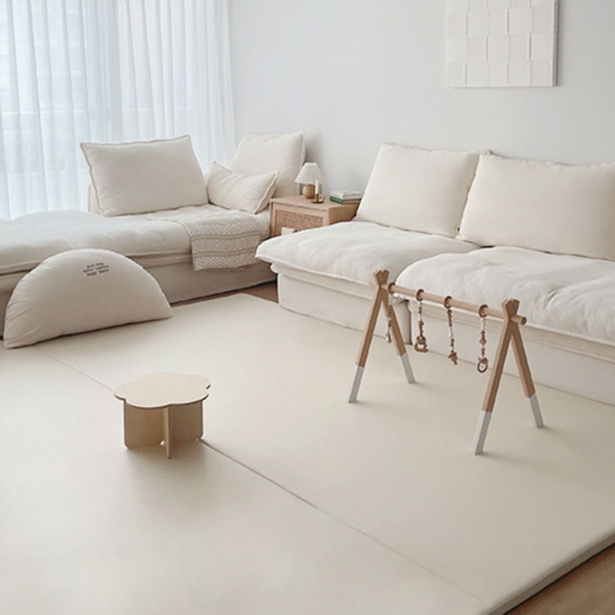 쁘띠메종(PETITE MAISON) 2단 폴더 거실매트 리넨 300X140X4cm