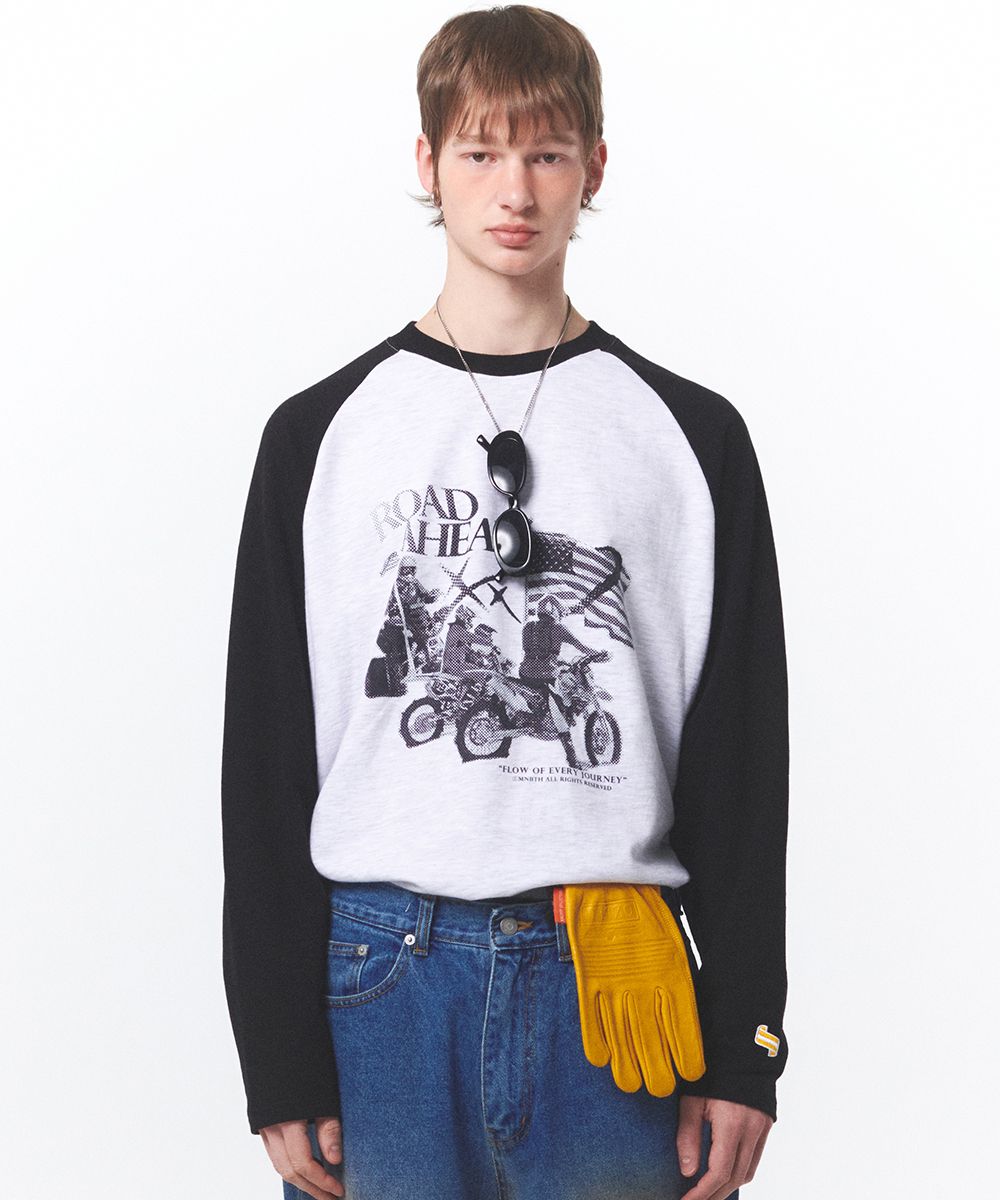 ★MAINBOOTH★Road Ahead Raglan T-shirt(CLOUD GRAY)★正規品 MUSINSA | MAINBOOTH Road Ahead Raglan T-shirt(CLOUD GRAY)