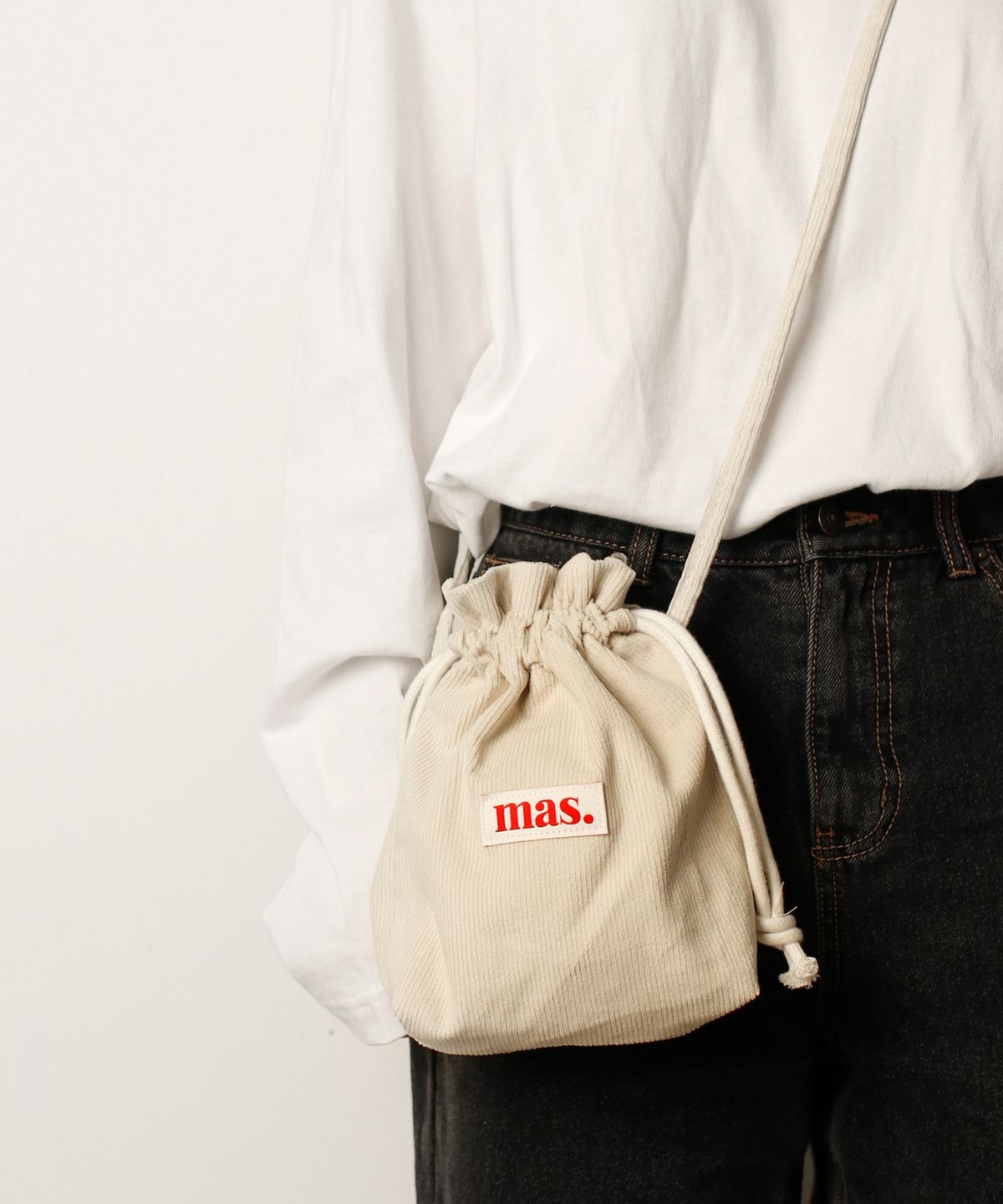 마스마룰즈(MASMARULEZ) String cross bag_Corduroy Beige
