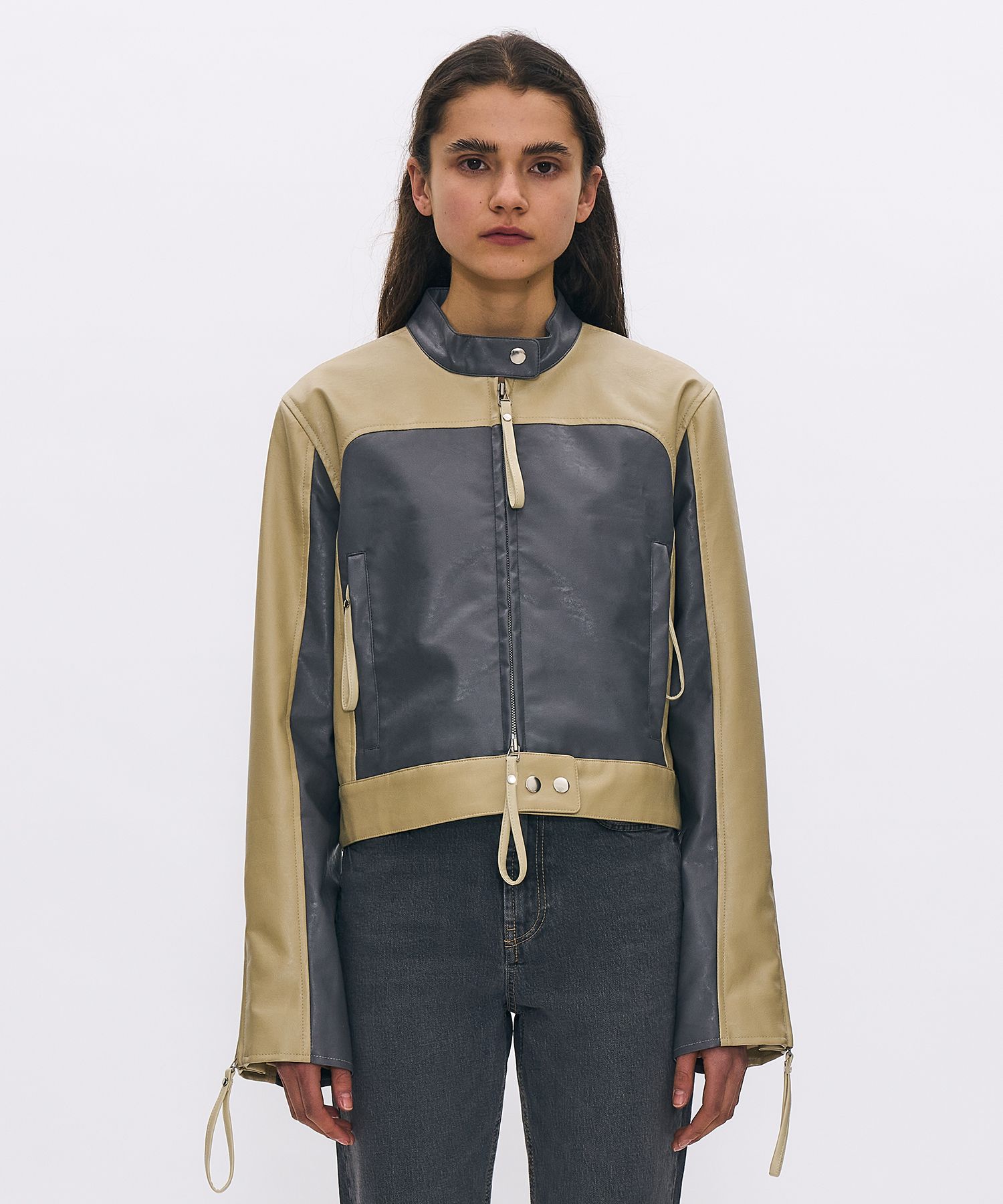 MUSINSA | PARTIMENTO WOMEN MULTI CAFE RACER JACKET_PASTEL BLUE