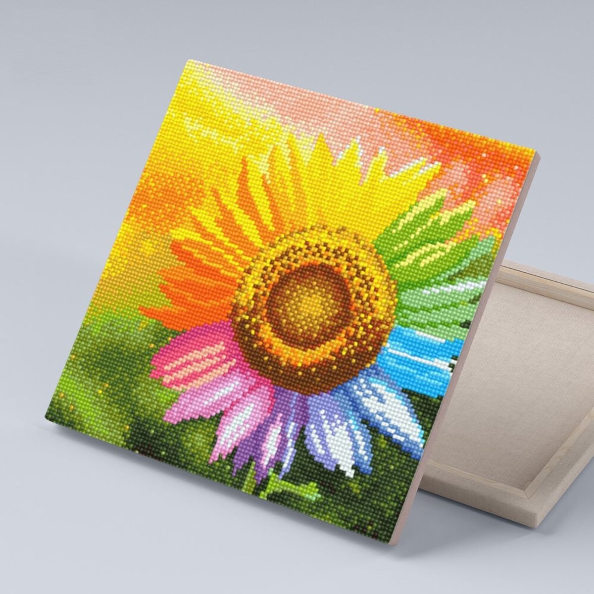 아이러브페인팅(ILOVEPAINTING) DIY캔버스형 보석십자수 30x30cm 무지개해바라기
