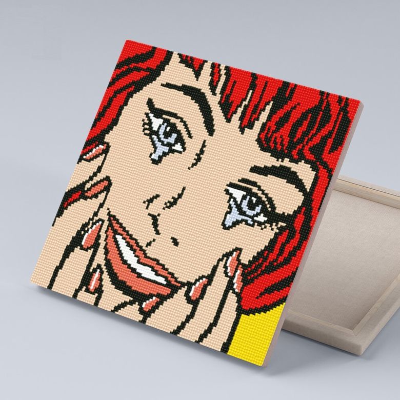 DIY캔버스형 보석십자수 30x30cm 행복한눈물
