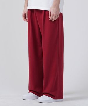 원턱 와이드 스웨트팬츠 버건디