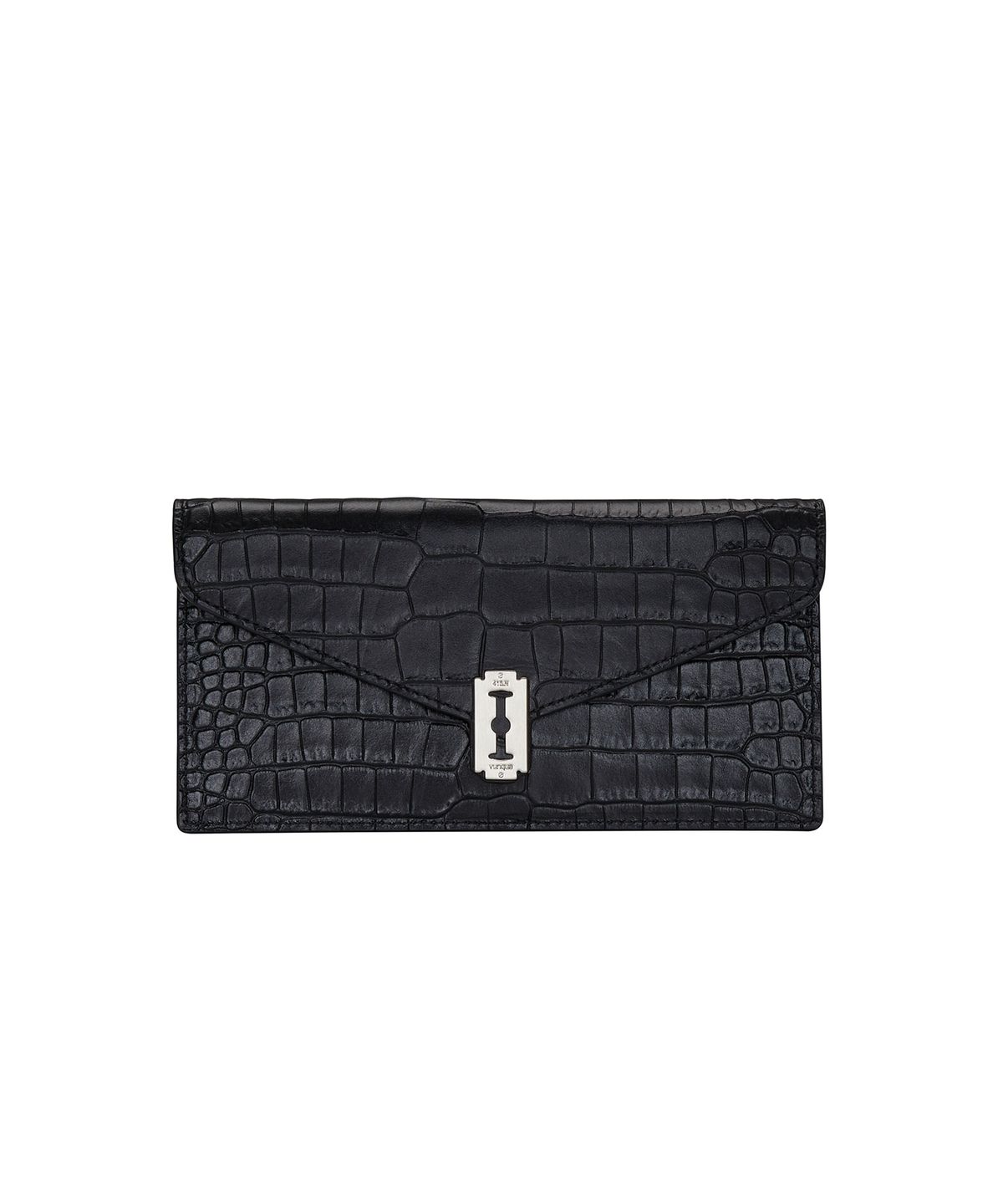 분크(VUNQUE) Occam V Long Wallet Croco (오캄 V 장지갑) Black