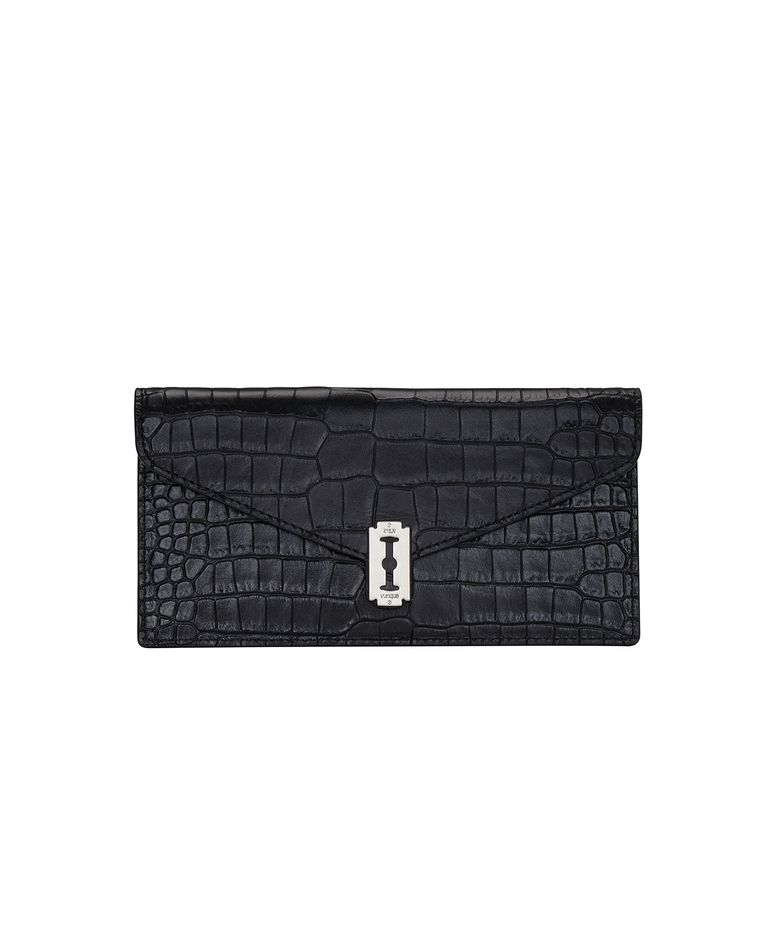 Occam V Long Wallet Croco (오캄 V 장지갑) Black