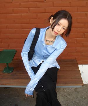 W KHALIFA PRINTED SHIRT BLUE(CV2DSFW321A)