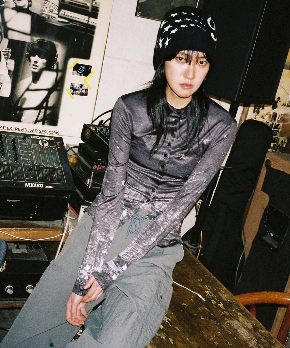 카비시(CAVISH) W KHALIFA PRINTED SHIRT BLACK(CV2DSFW321A)