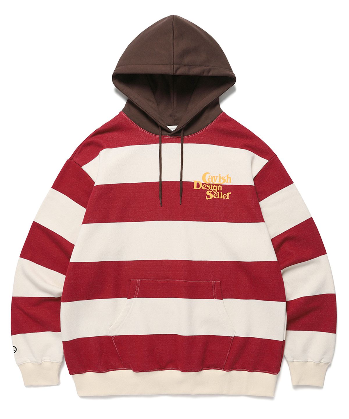 카비시(CAVISH) STRIPED SELLER LOGO HOODIE RED(CV2DSUM405A)