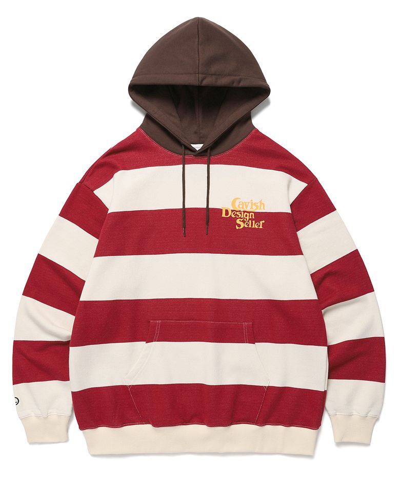 STRIPED SELLER LOGO HOODIE RED(CV2DSUM405A)