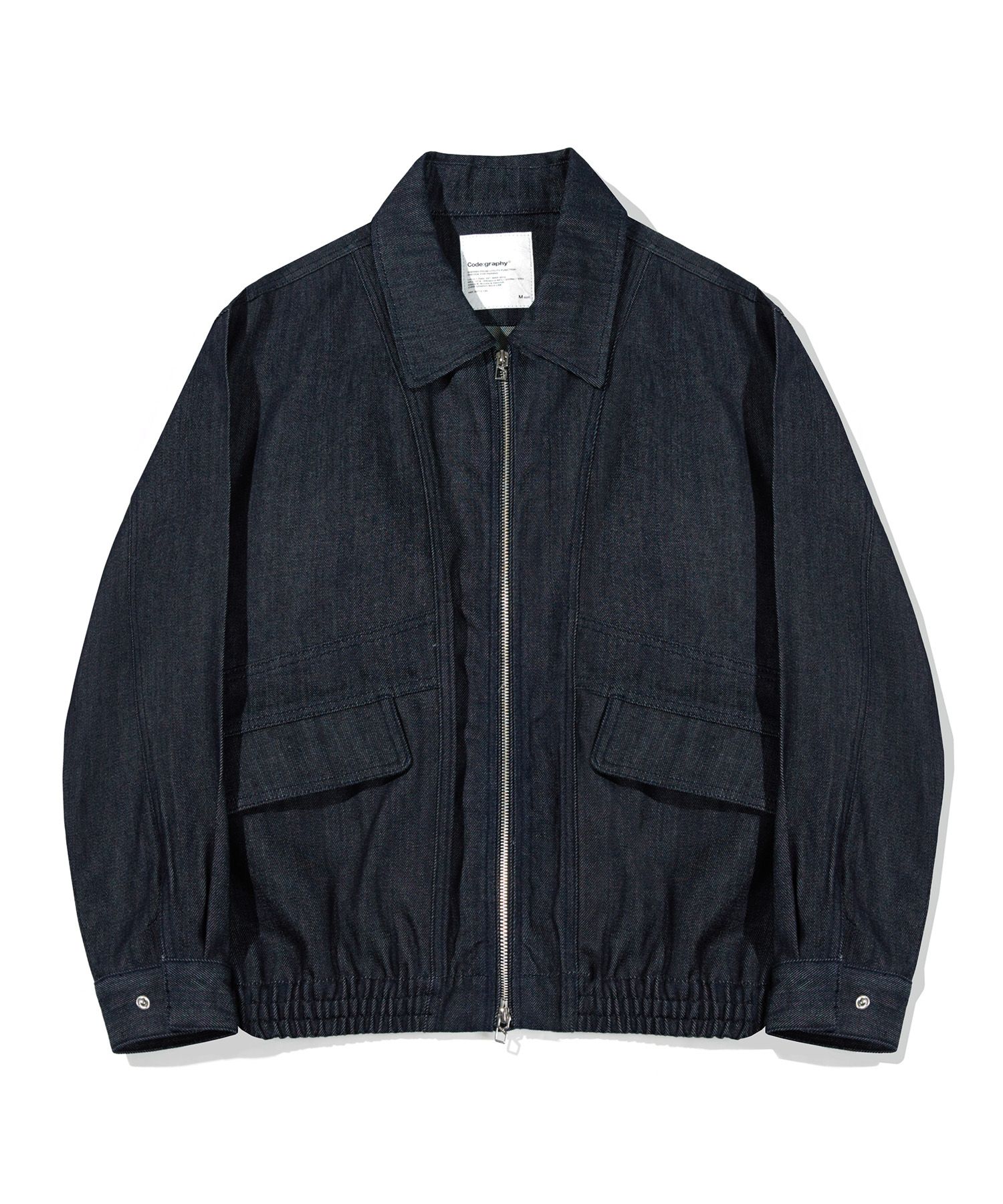 MUSINSA | Codegraphy RAW Denim Utility Collar Blouson_Indigo