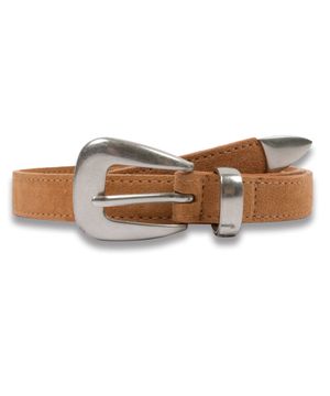 Suede Western Belt in Camel