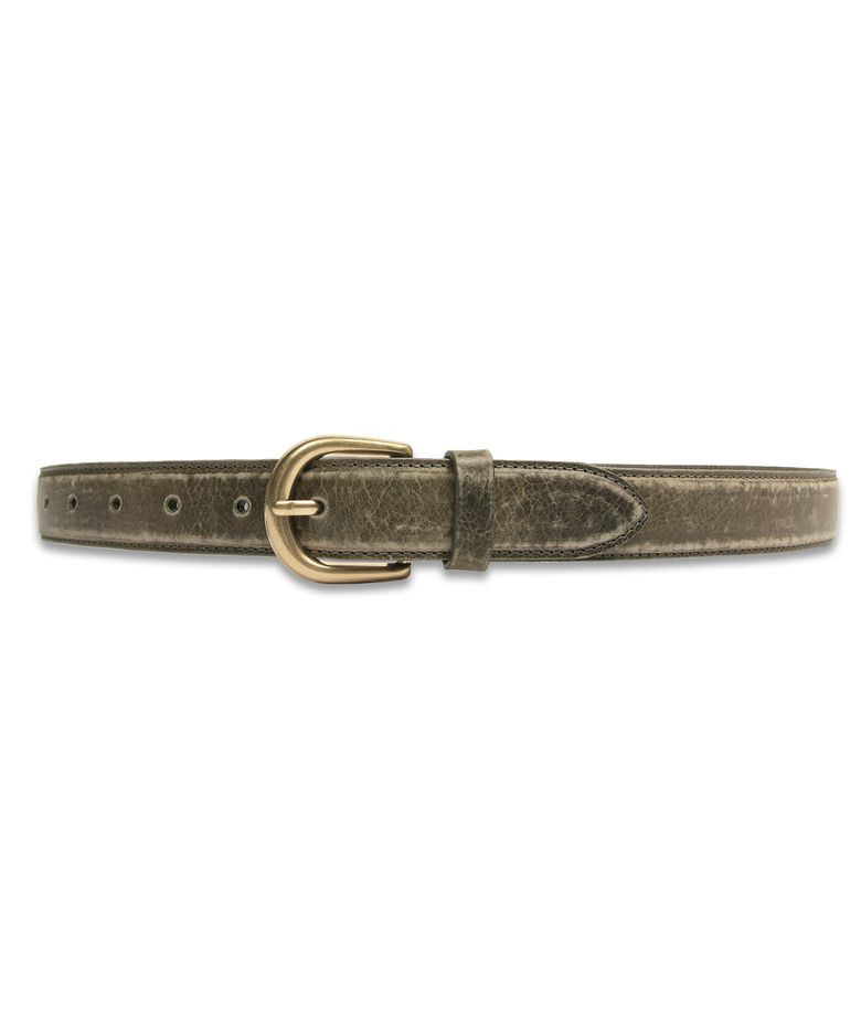 W.Vintage Cowhide Belt in Green