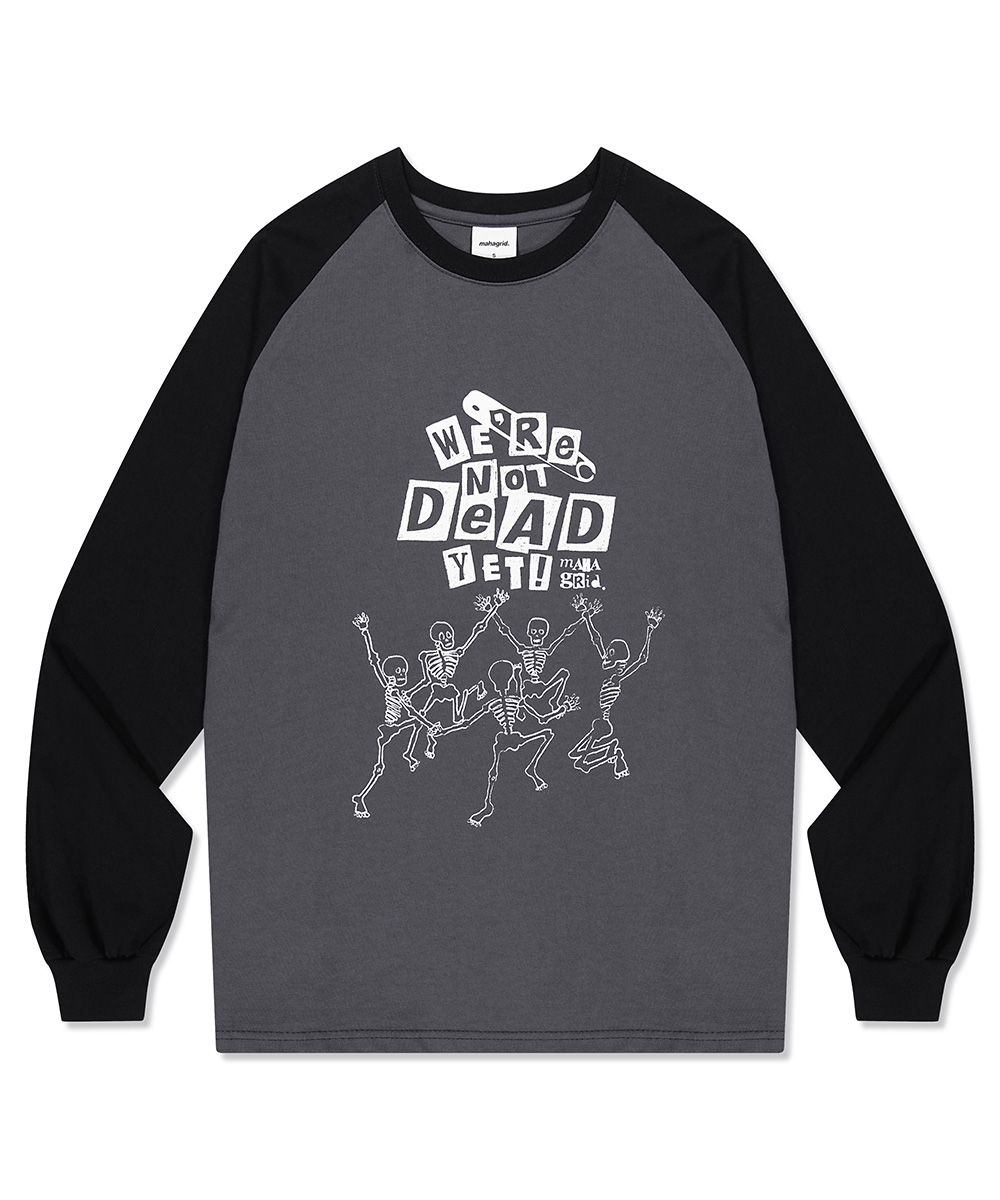 【mahagrid】23SS★ HAPPY SKELETON LS TEE HAPPY SKELETON TEE[WHITE] - MAHAGRID