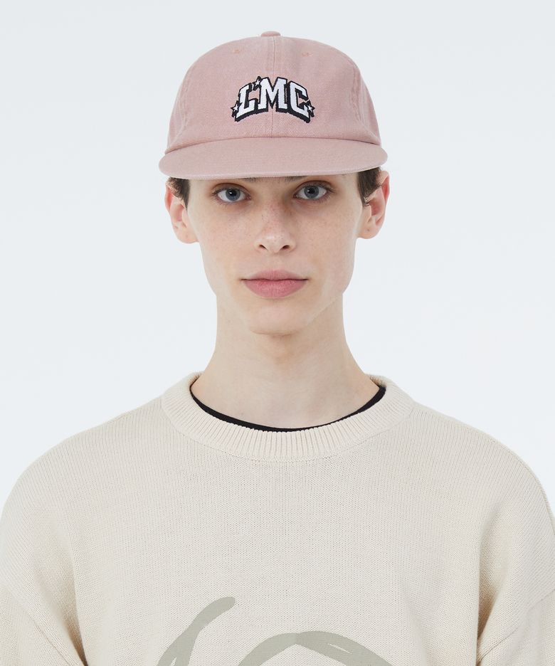 STAR ARCH EMB 6PANEL CAP pink