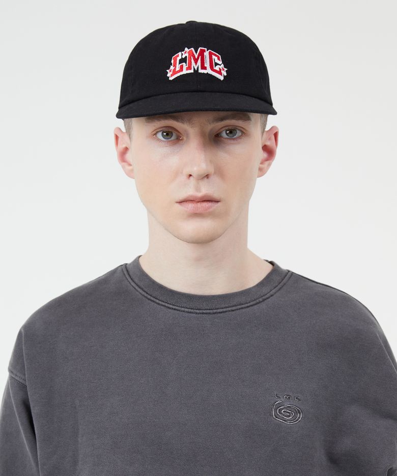 STAR ARCH EMB 6PANEL CAP black
